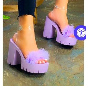 Purple Fur Heels
